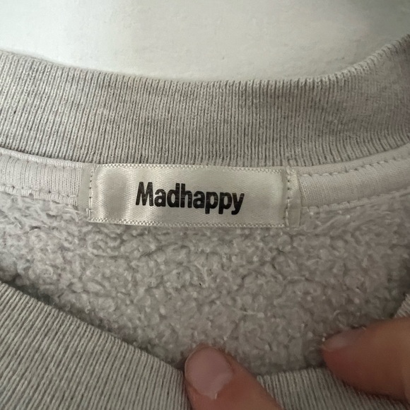 Madhappy Grey and Navy Fleece Crewneck - Picture 7 of 8